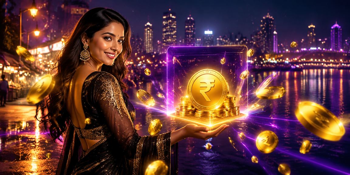 Jackpot slots with rupee symbols and winnings display